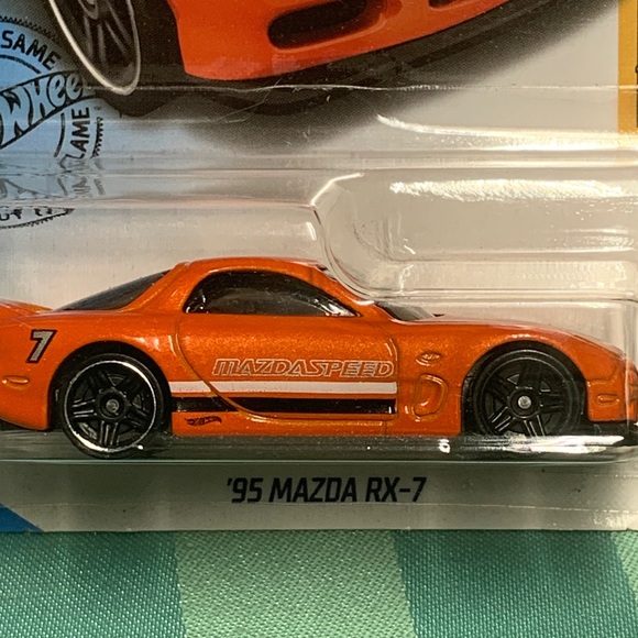 ERROR CAR 95 Mazda RX-7 orange Hot Wheels - Picture 6 of 11